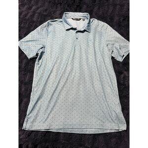 TravisMathew Men’s XL Blue Pattern Golf Polo Performance NWT